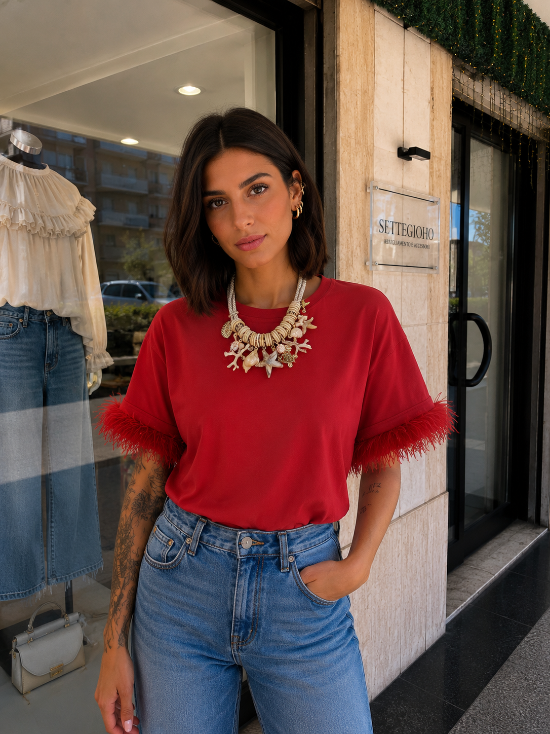 T SHIRT PIUMAred byLUMINA